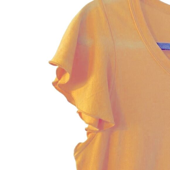 GAP yellow scoop neck flutter sleeve spring & summer dress M - Picture 3 of 8